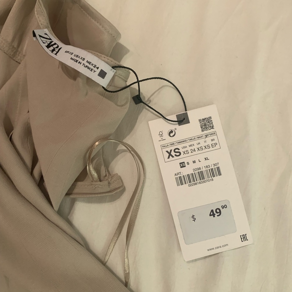 ZARA RUCHED MINI DRESS - Picture 2 of 7